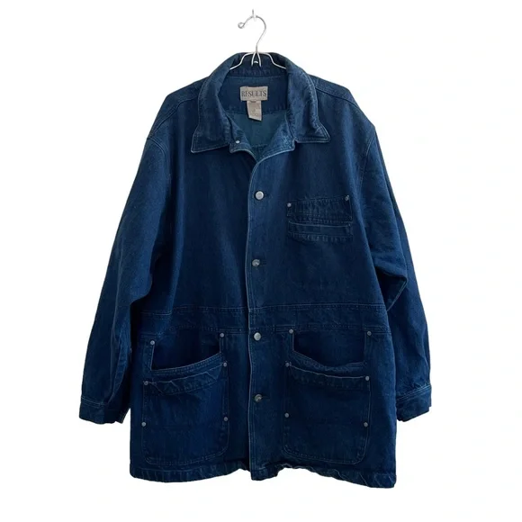 Oversized Vintage Chore Denim Barn Western Jean Jacket - Picture 4 of 10